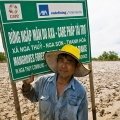 Ã l'entrÃ©e de l'immense parcelle de reforestation en mangroves, accessible Ã  pied Ã  marÃ©e basse.