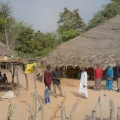 Village de Ghamoune. Casamance, Sénégal. L'habitat est dispersé. Maison de Amadou Sow.